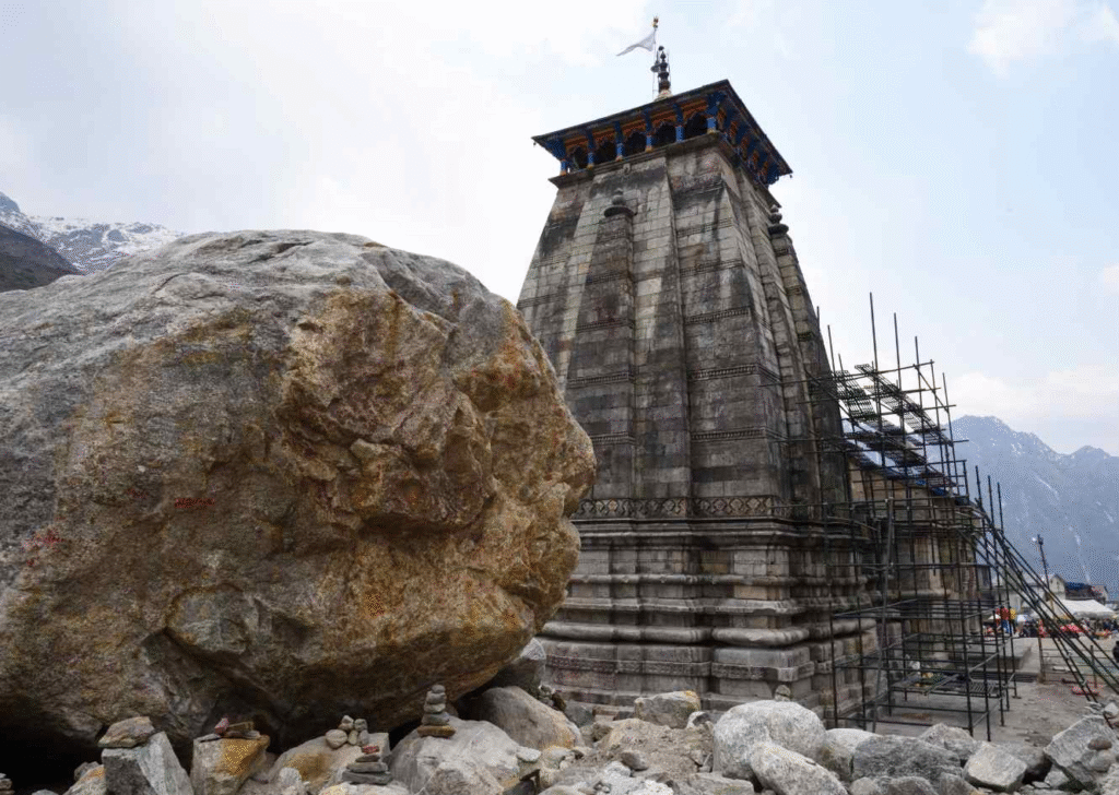 Sacred stone behind Kedarnath Temple that deflected floods